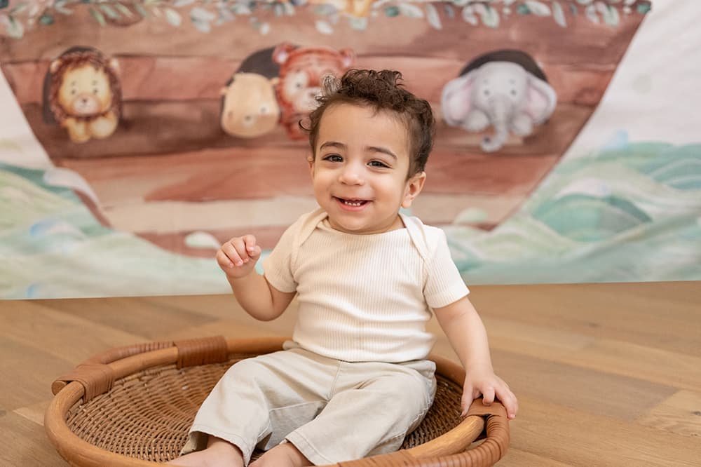 Happy Baby Boy Studio Shoot